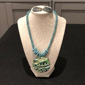Vintage Lee Sands Abalone necklace.